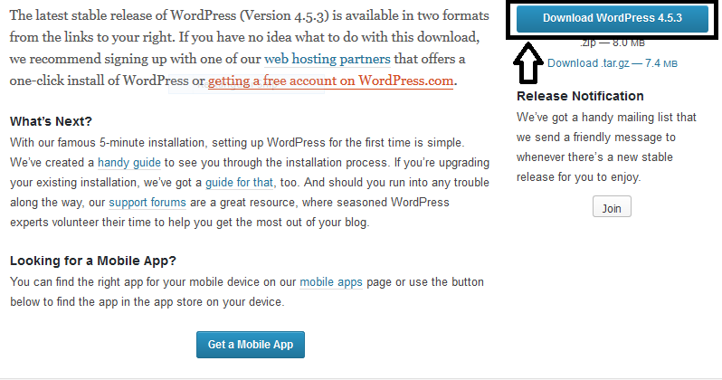 wordpress xampp mobile