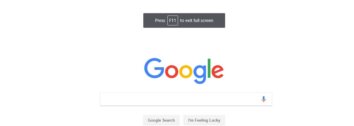 Go Full Screen in Chrome Browser